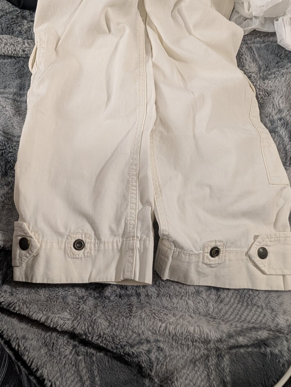 Vtg Ralph Lauren Sport Cargo Pants Womens White Paratrooper Military Grunge Sz 6 - Picture 7 of 8